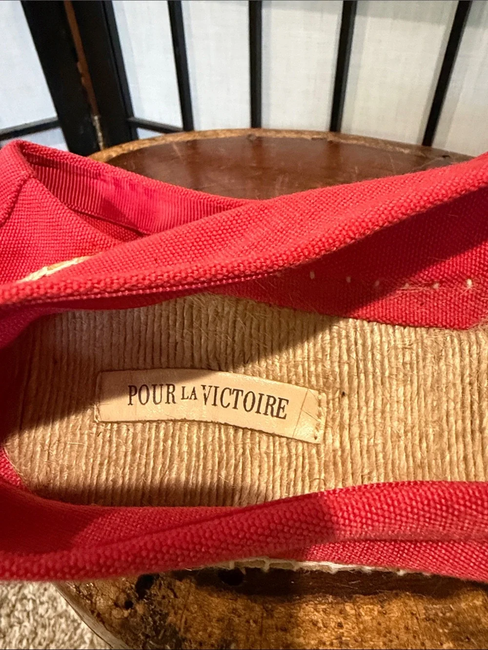 Pour La Victoire Red & Blue Espadrille-Style Slip-On EUC 9.5
